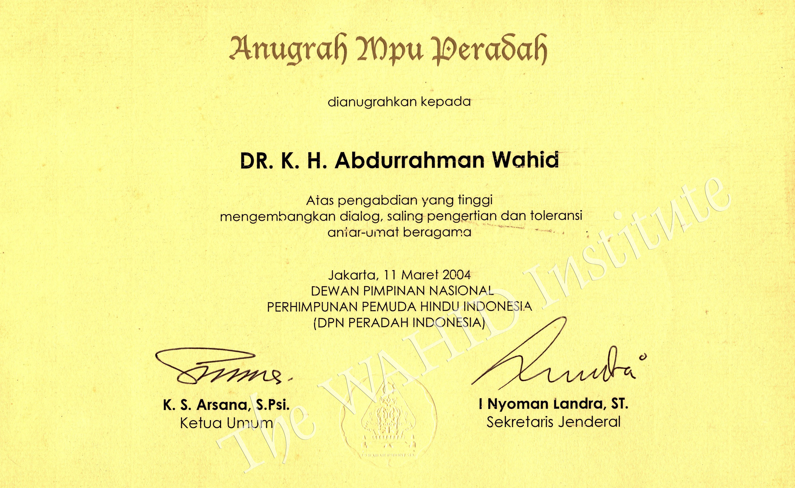 Anugrah Mpu Peradah 1